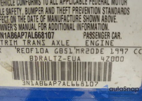 2010 Nissan Sentra 2.0Sr from USA, damaged, VIN 3N1AB6AP7AL668107